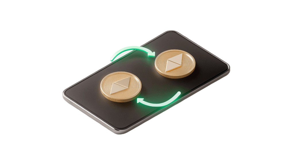 Seamless crypto transactions illustration